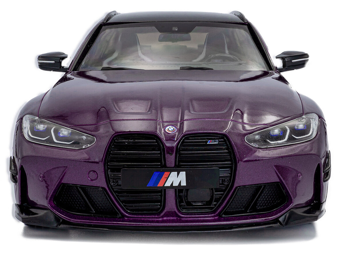 2024 BMW M3 Competition M xDrive Touring Twilight Purple Pearl Metallic with Black Top 1/18 Diecast Model Car by Solido - image 5