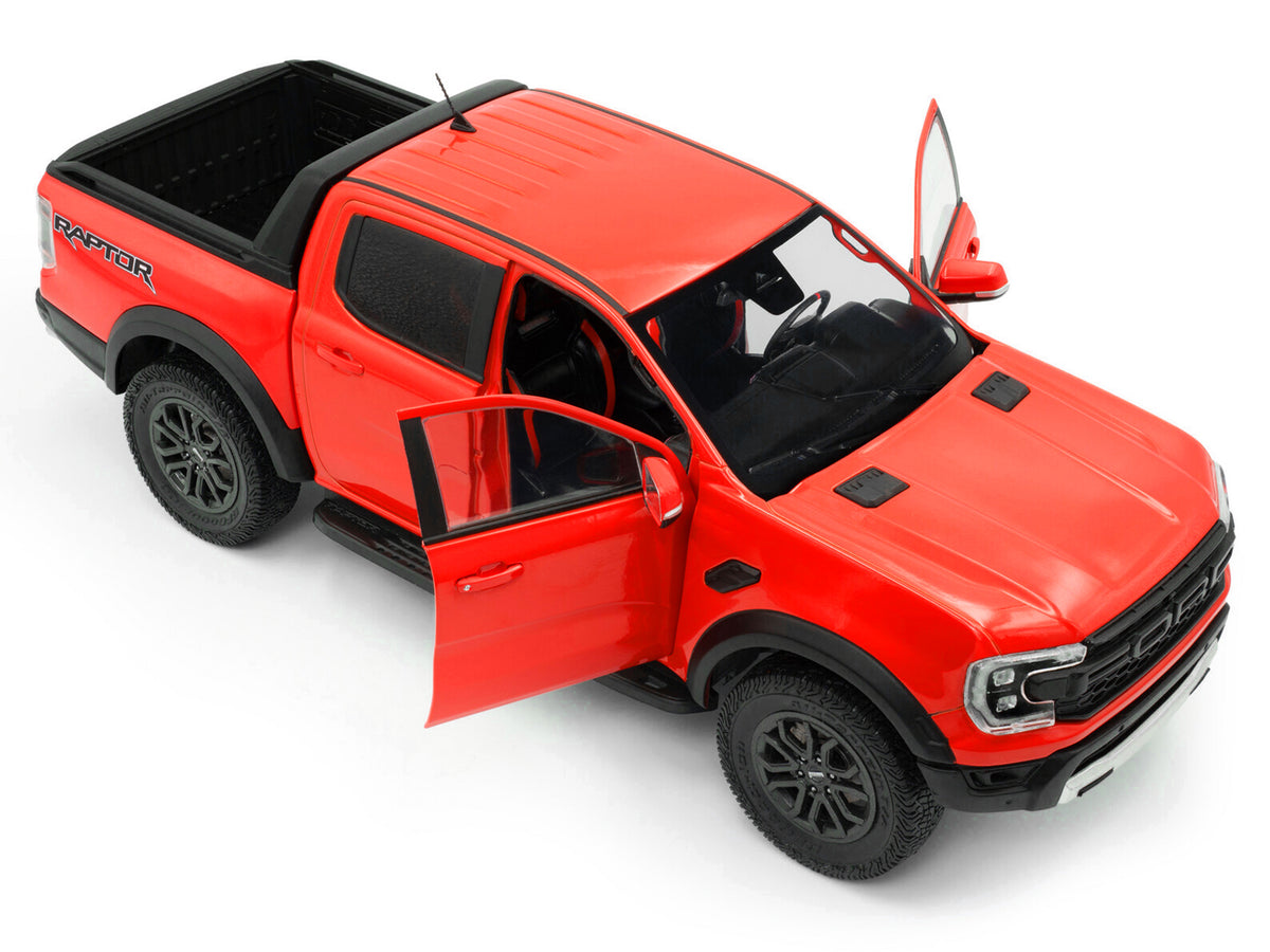 2024 Ford Ranger Raptor Pickup Truck Orange Red 1/18 Diecast Model Car by Solido - image 2