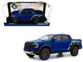 2024 Ford Ranger Raptor Pickup Truck Blue Lightning Metallic 1/18 Diecast Model Car by Solido