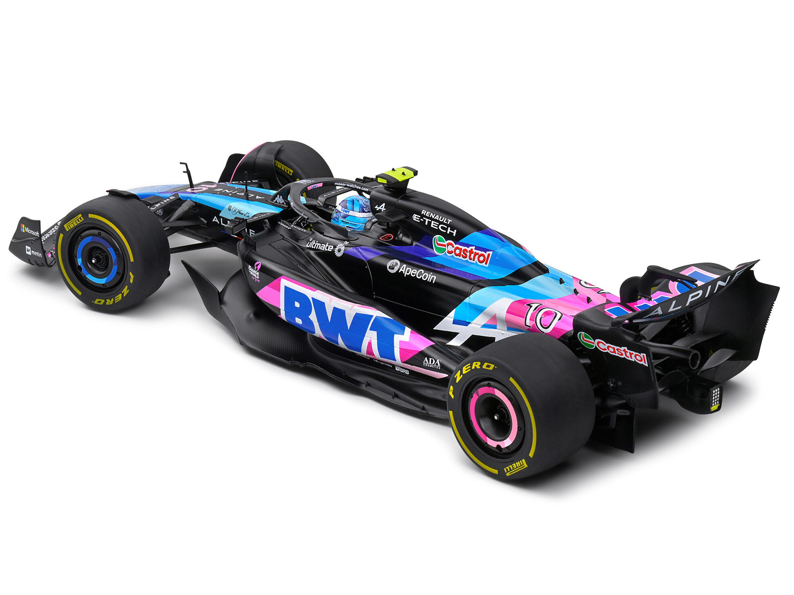 Alpine A524 #10 Pierre Gasly "BWT" Formula One F1 Monaco GP (2024) "Competition" Series 1/18 Diecast Model Car by Solido - image 4