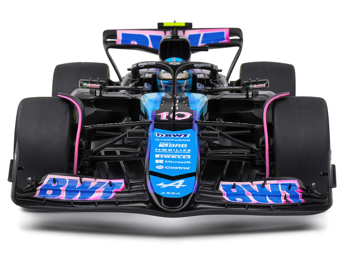Alpine A524 #10 Pierre Gasly "BWT" Formula One F1 Monaco GP (2024) "Competition" Series 1/18 Diecast Model Car by Solido - image 5