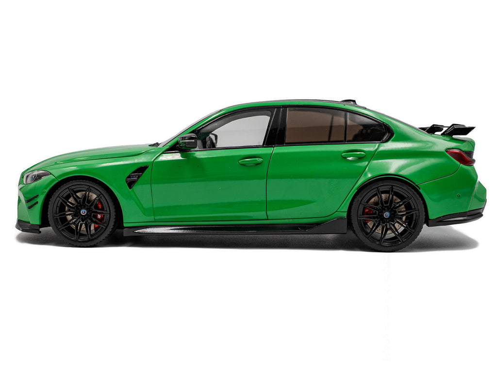 2024 BMW M3 Competition Signal Green with Carbon Top 1/18 Diecast Model Car by Solido - image 3