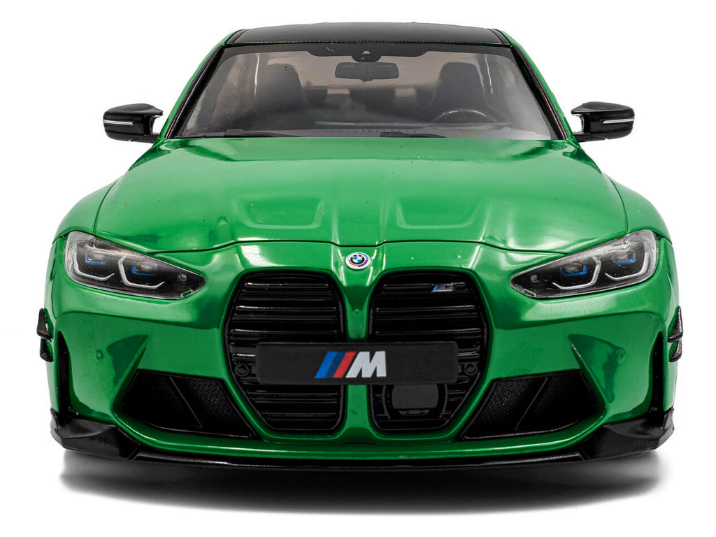 2024 BMW M3 Competition Signal Green with Carbon Top 1/18 Diecast Model Car by Solido - image 5
