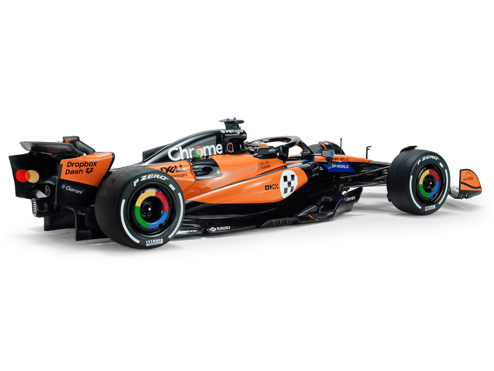 McLaren MCL39 #81 Oscar Piastri "OKX" 3rd Place Formula One F1 "Monaco GP" (2025) "Competition" Series 1/18 Diecast Model Car by Solido - image 3
