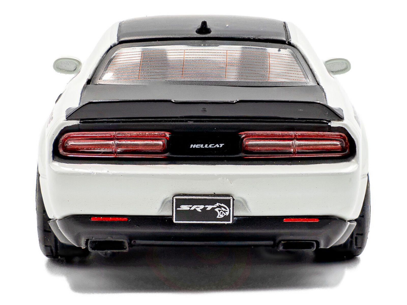 2020 Dodge Challenger SRT Hellcat Redeye Widebody White Knuckle with Matt Black Hood and Top 1/43 Diecast Model Car by Solido - image 5