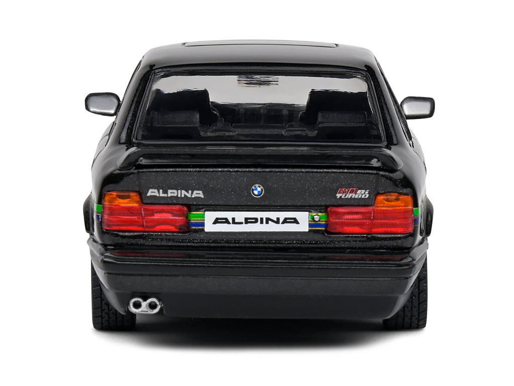 1994 BMW E34 Alpina B10 BiTurbo Black Metallic with Green Graphics 1/43 Diecast Model Car by Solido - image 5