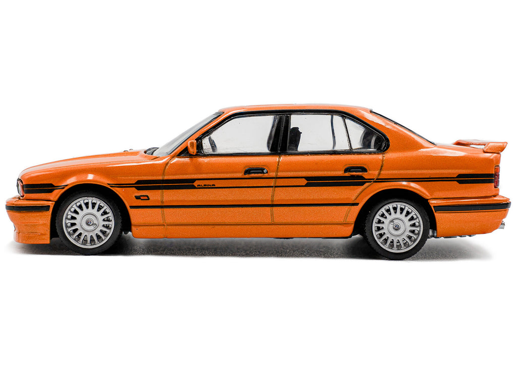 1994 BMW E34 Alpina B10 BiTurbo Orange Metallic with Black Stripes 1/43 Diecast Model Car by Solido - image 2