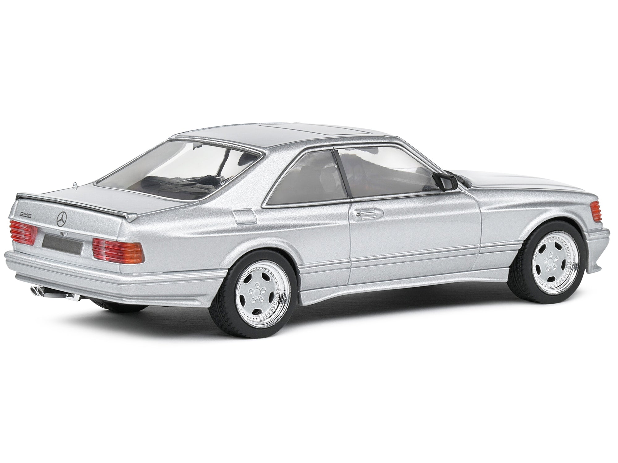 1990 Mercedes-Benz 560 SEC AMG WideBody Silver Metallic 1/43 Diecast Model Car by Solido - image 3