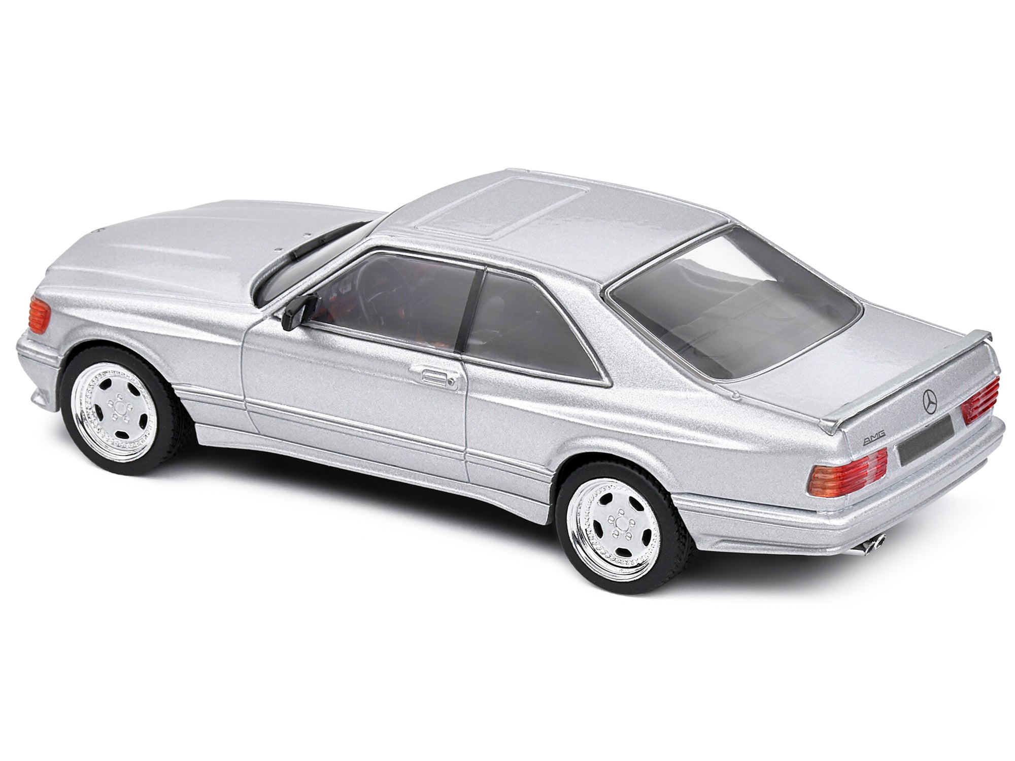 1990 Mercedes-Benz 560 SEC AMG WideBody Silver Metallic 1/43 Diecast Model Car by Solido - image 4