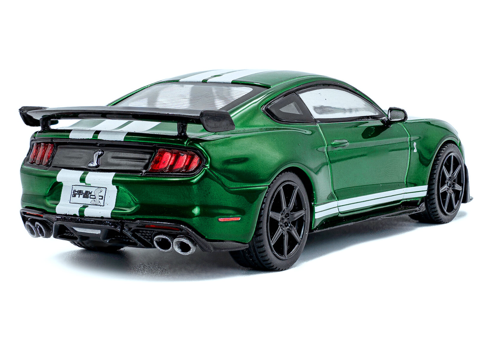2020 Ford Mustang Shelby GT500 Fast Track Eruption Green Metallic with White Stripes 1/43 Diecast Model Car by Solido - image 3