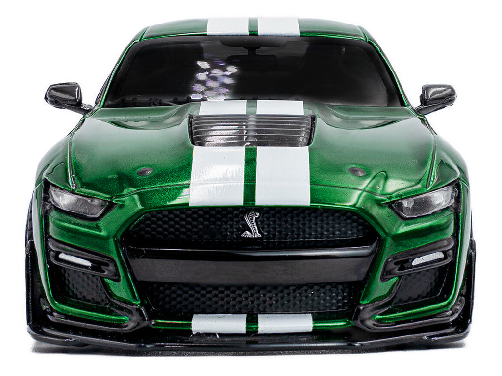 2020 Ford Mustang Shelby GT500 Fast Track Eruption Green Metallic with White Stripes 1/43 Diecast Model Car by Solido - image 4