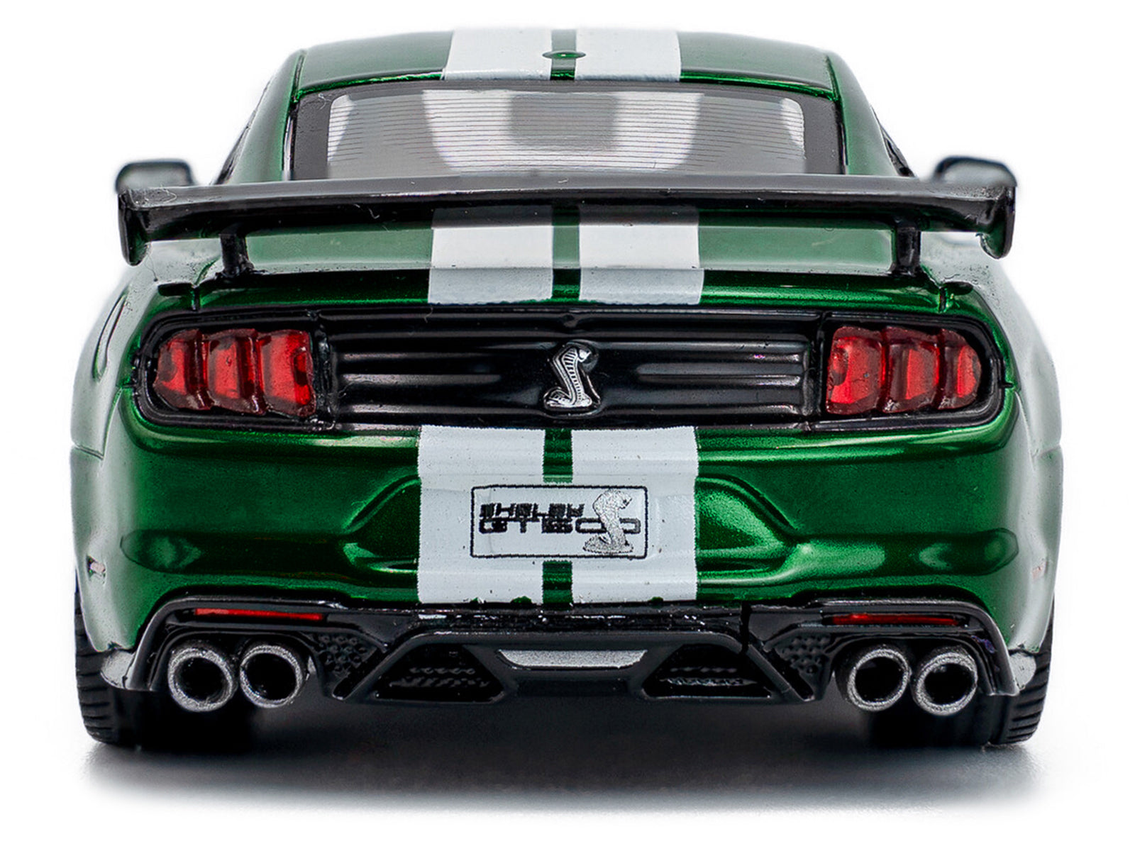 2020 Ford Mustang Shelby GT500 Fast Track Eruption Green Metallic with White Stripes 1/43 Diecast Model Car by Solido - image 5
