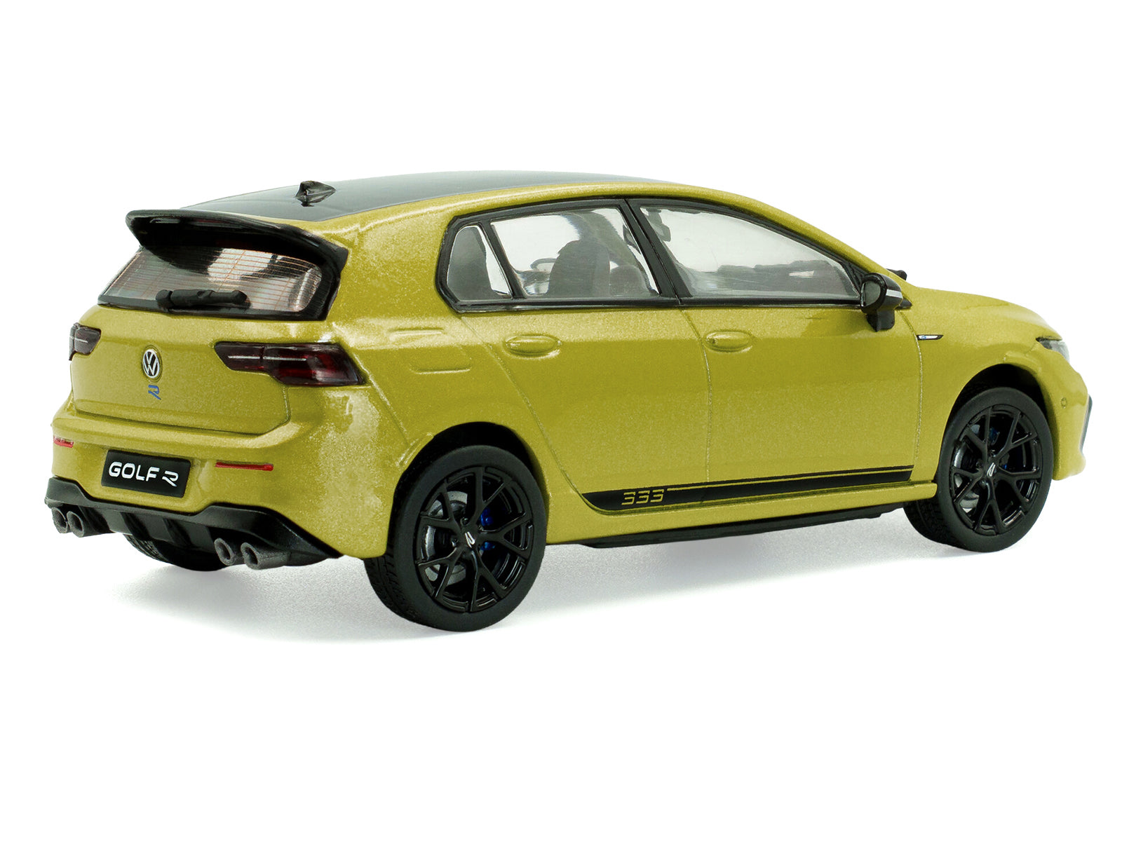 2023 Volkswagen Golf R 333 Limited Edition Lime Yellow Metallic with Black Top 1/43 Diecast Model Car by Solido - image 3