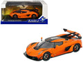 Koenigsegg Jesko Attack Tang Orange Metallic with Black Stripes 1/43 Diecast Model Car by Solido