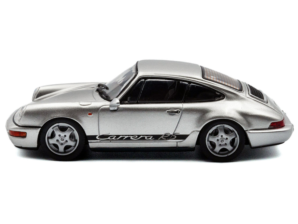 1994 Porsche 911 (964) RS Silver Metallic with Black Stripes 1/43 Diecast Model Car by Solido - image 2