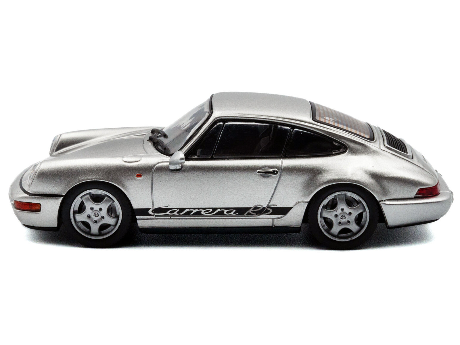 1994 Porsche 911 (964) RS Silver Metallic with Black Stripes 1/43 Diecast Model Car by Solido - image 2