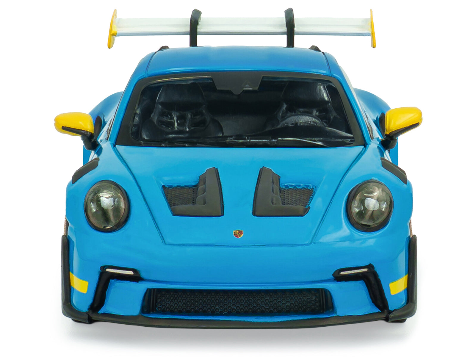 2023 Porsche 911 (992) GT3 RS "Tribute to 24 Hours of Daytona 2003" Riviera Blue with Yellow Stripes 1/43 Diecast Model Car by Solido - image 4
