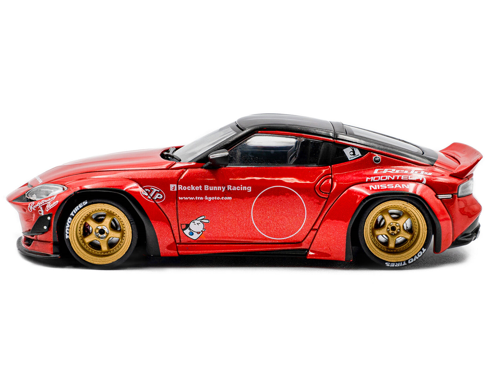 2022 Nissan Pandem Fairlady Z RHD (Right Hand Drive) Red Metallic with Black Top 1/43 Diecast Model Car by Solido - image 2