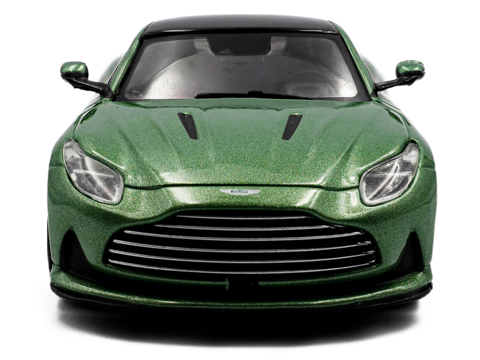 2023 Aston Martin DB12 Coupe Iridescent Emerald Metallic with Black Top 1/43 Diecast Model Car by Solido - image 4
