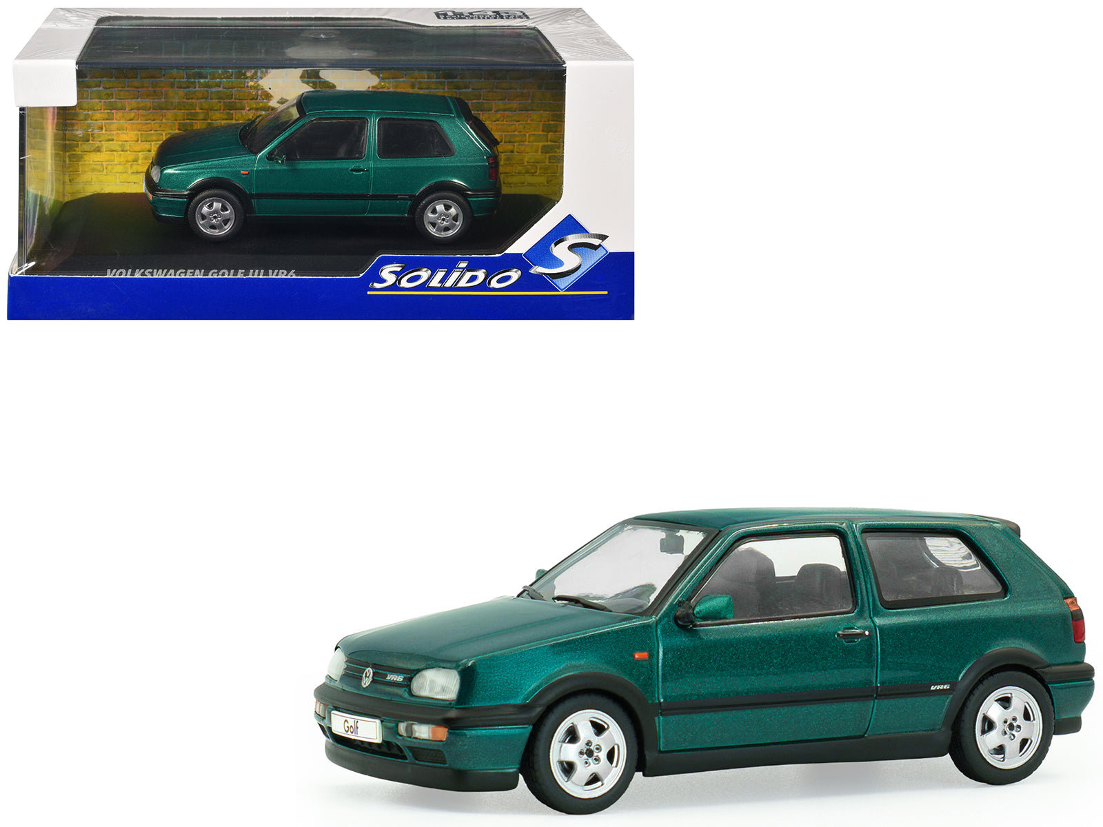 1994 Volkswagen Golf MKIII VR6 Dragon Green Pearl 1/43 Diecast Model Car by Solido