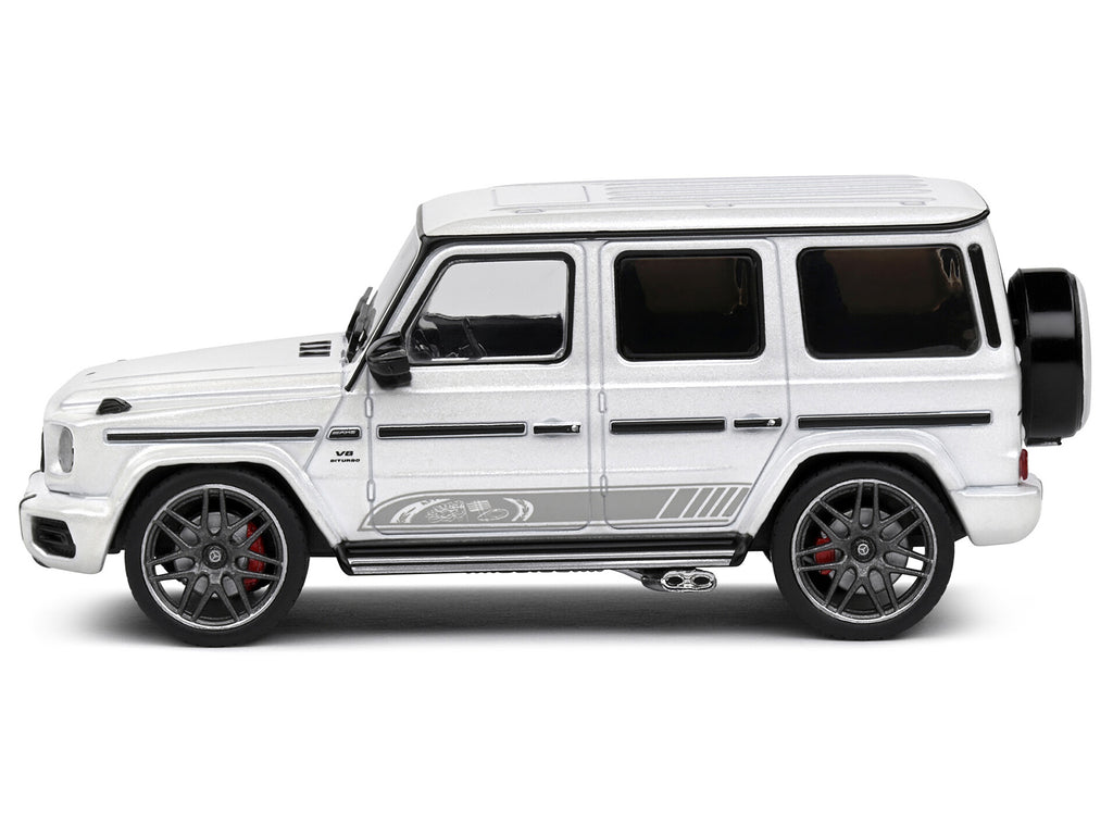 2022 Mercedes-Benz AMG G63 Diamond White Metallic with Graphics 1/43 Diecast Model Car by Solido - image 2