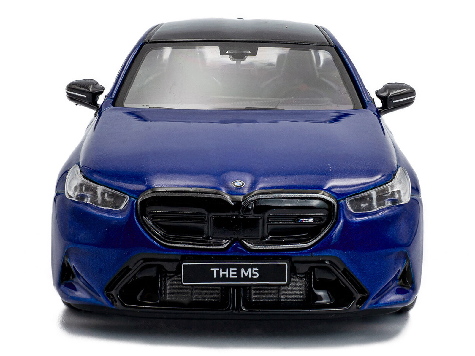 2024 BMW M5 Sedan Marina Bay Blue Metallic with Black Top 1/43 Diecast Model Car by Solido - image 4