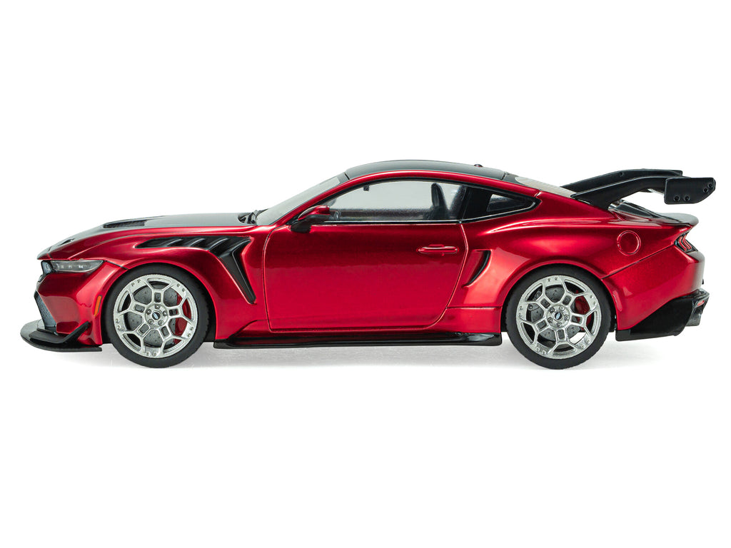2025 Ford Mustang GTD Chroma Flame Red Metallic with Black Stripes 1/43 Diecast Model Car by Solido - image 2