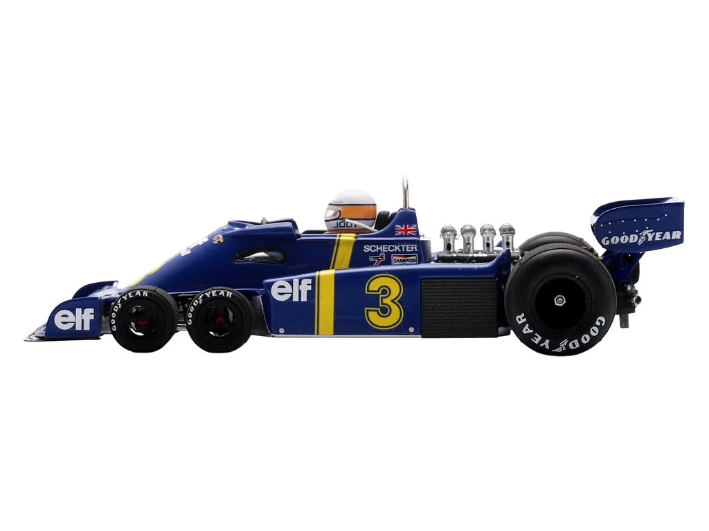 Tyrrell P34 #3 Jody Scheckter Winner Formula One F1 "Swedish GP" (1976) with Driver 1/43 Model Car by Spark