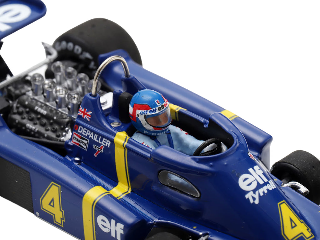 Tyrrell P34 #4 Patrick Depailler 2nd Place Formula One F1 "Swedish GP" (1976) with Driver 1/43 Model Car by Spark