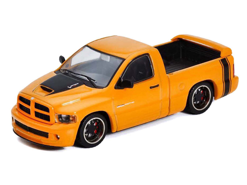 2003 Dodge Ram SRT-10 Pickup Truck Yellow with Black Tail Stripe 1/64 Diecast Model Car by Shoom64 Models - image 2