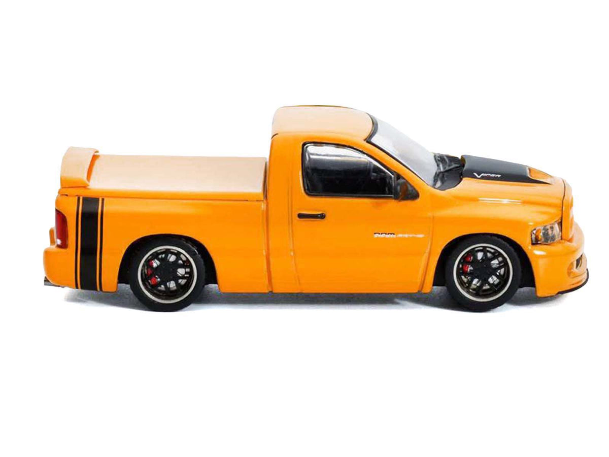 2003 Dodge Ram SRT-10 Pickup Truck Yellow with Black Tail Stripe 1/64 Diecast Model Car by Shoom64 Models - image 3