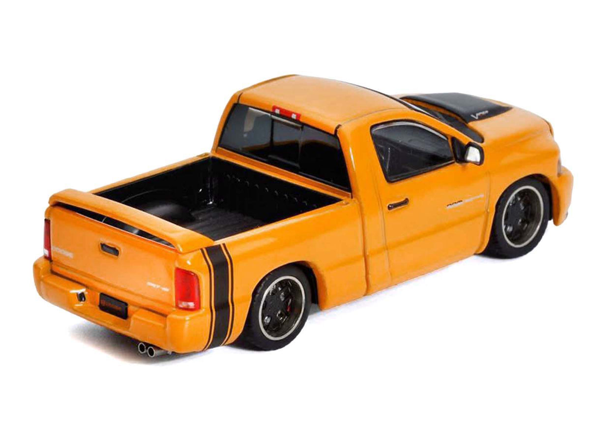 2003 Dodge Ram SRT-10 Pickup Truck Yellow with Black Tail Stripe 1/64 Diecast Model Car by Shoom64 Models - image 4
