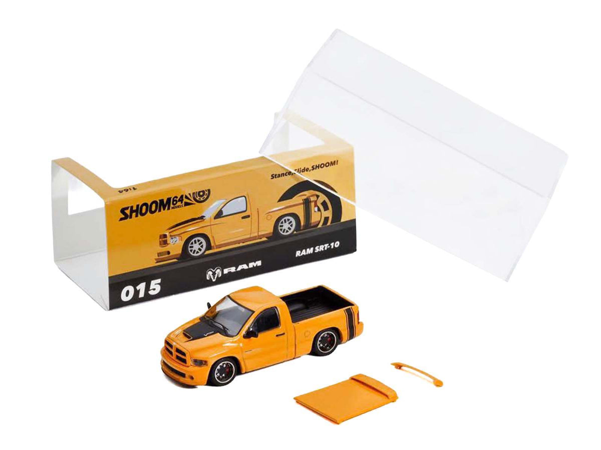 2003 Dodge Ram SRT-10 Pickup Truck Yellow with Black Tail Stripe 1/64 Diecast Model Car by Shoom64 Models - image 5