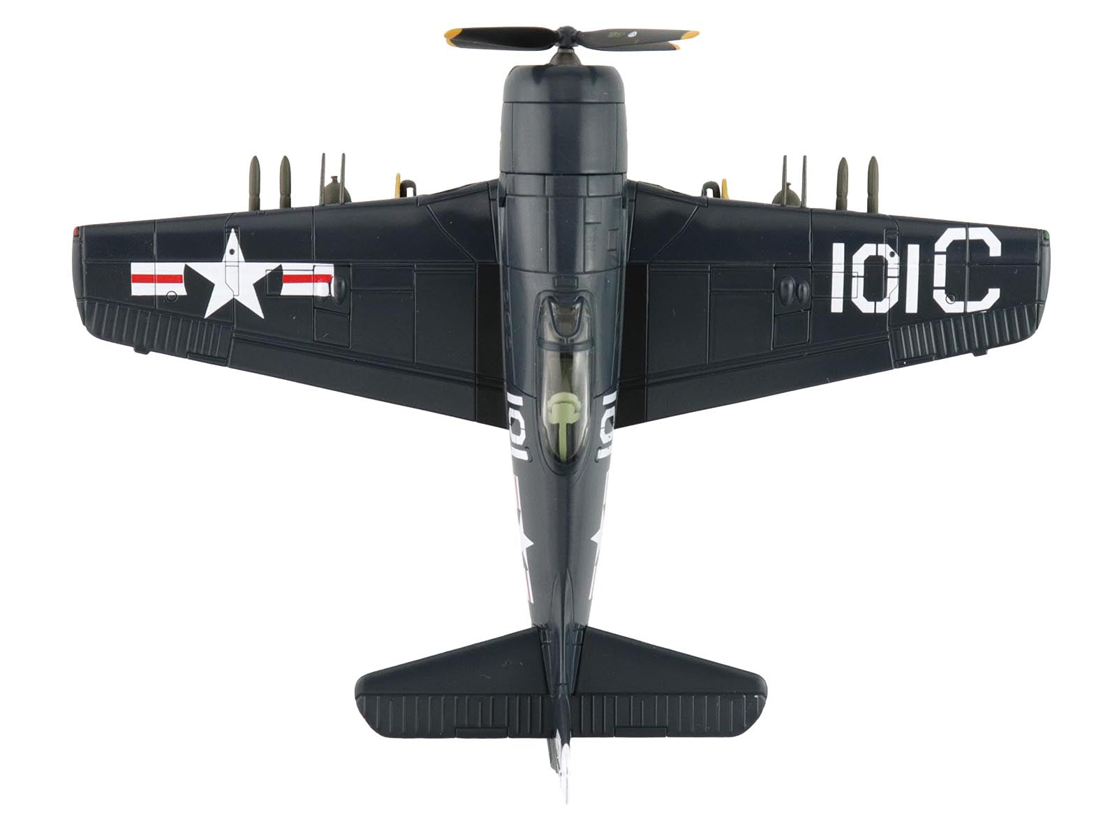 Grumman F8F-2 Bearcats Fighter Aircraft "121717 VF-61 Jolly Rogers" (1949) United States Navy "SkyMax Flying Heroes" Series 1/72 Diecast Model by Hobby Master - image 4