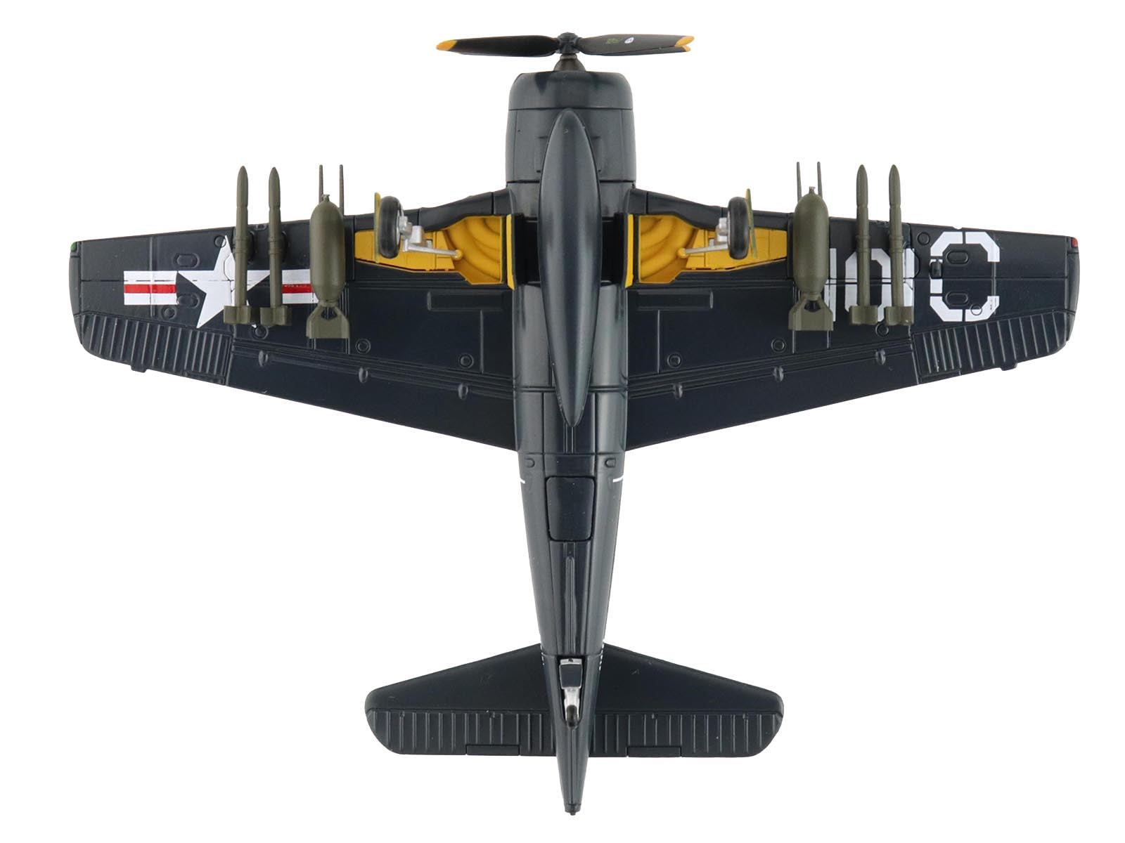 Grumman F8F-2 Bearcats Fighter Aircraft "121717 VF-61 Jolly Rogers" (1949) United States Navy "SkyMax Flying Heroes" Series 1/72 Diecast Model by Hobby Master - image 5