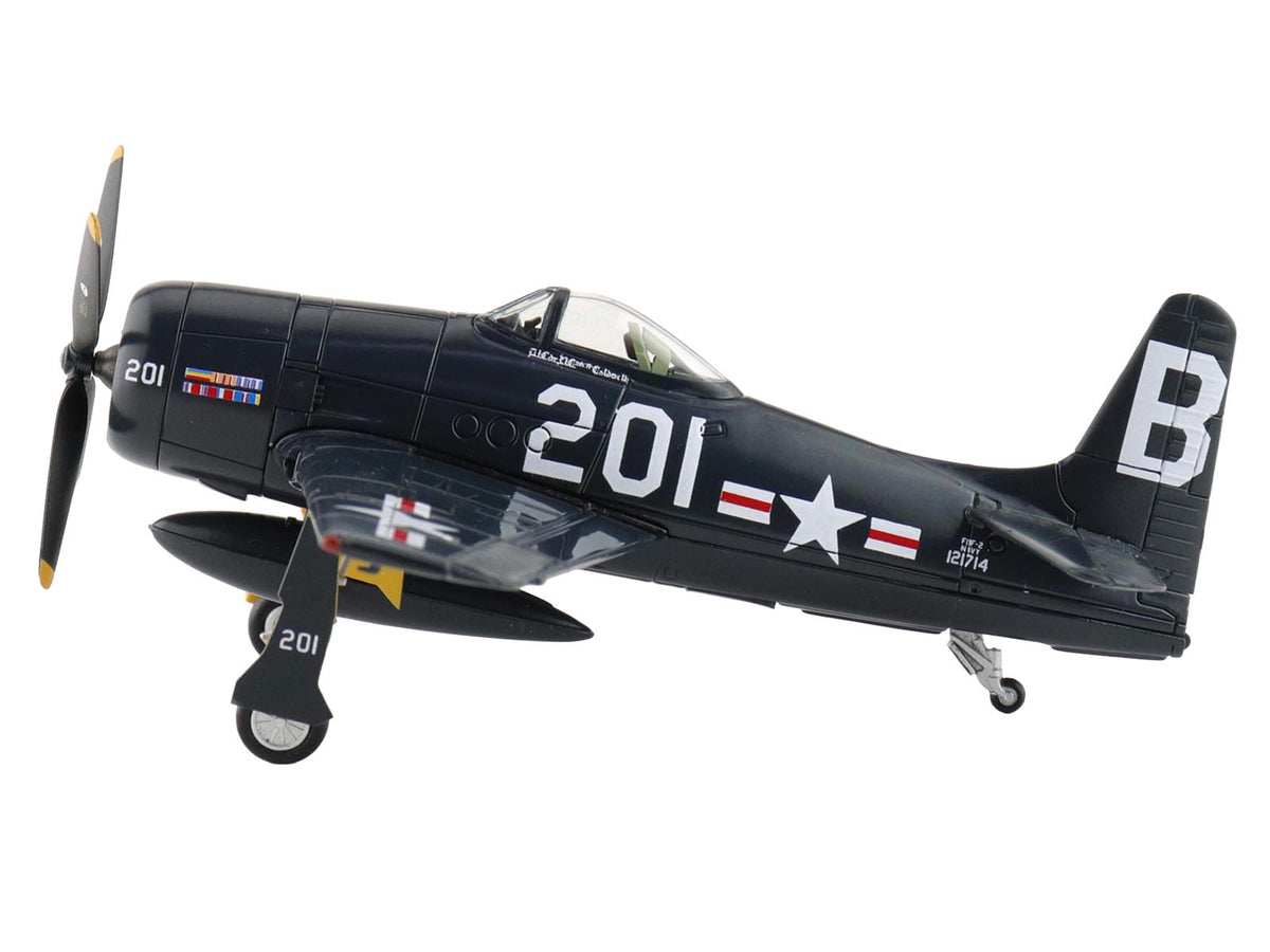 Grumman F8F-2P Bearcats Fighter Aircraft "121714 Duxford (Restored Plane)" (2014) United States Navy "SkyMax Flying Heroes" 1/72 Diecast Model by Hobby Master - image 2