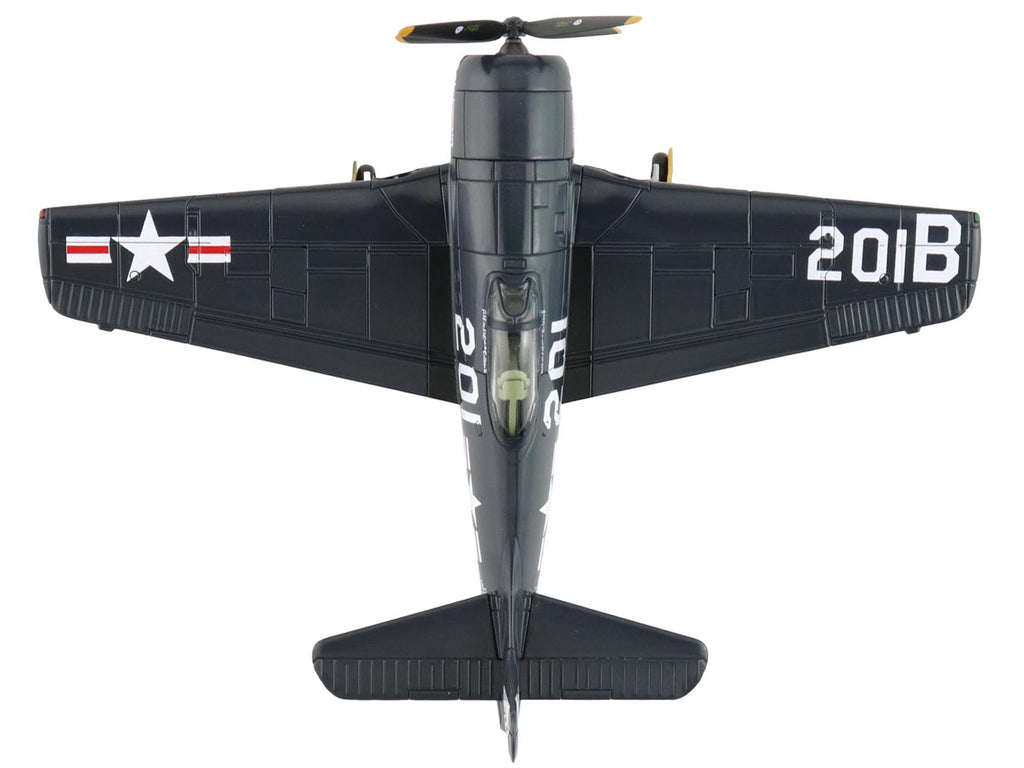 Grumman F8F-2P Bearcats Fighter Aircraft "121714 Duxford (Restored Plane)" (2014) United States Navy "SkyMax Flying Heroes" 1/72 Diecast Model by Hobby Master - image 4