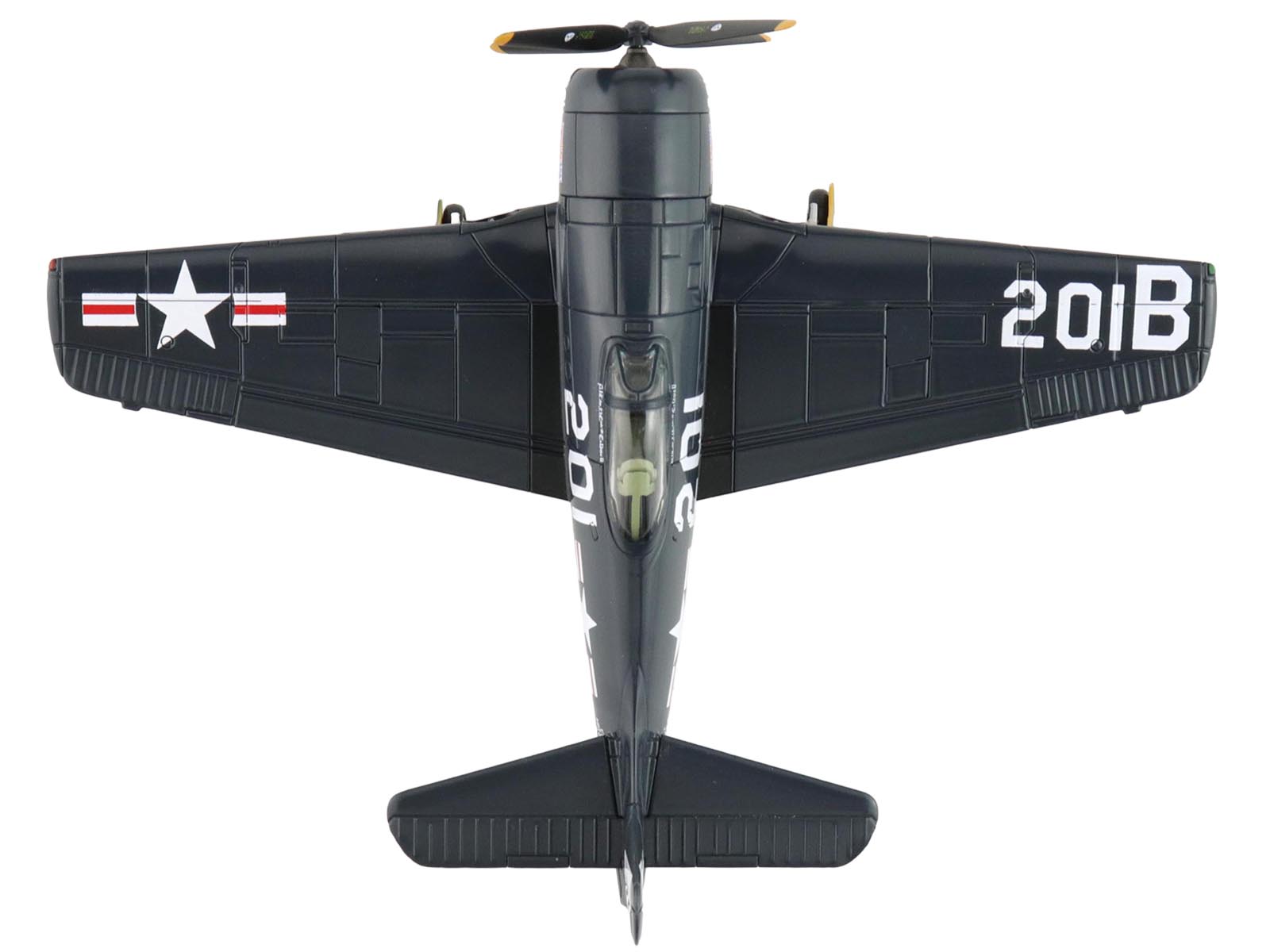 Grumman F8F-2P Bearcats Fighter Aircraft "121714 Duxford (Restored Plane)" (2014) United States Navy "SkyMax Flying Heroes" 1/72 Diecast Model by Hobby Master - image 4