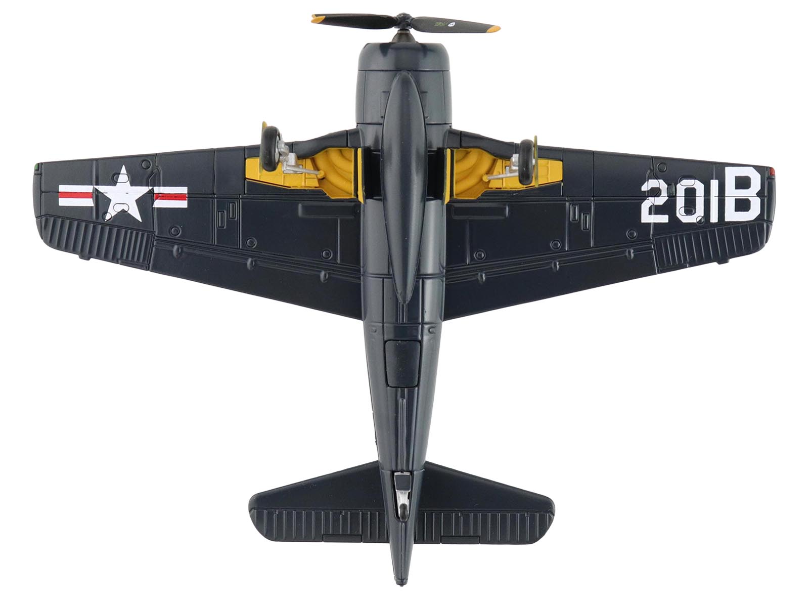 Grumman F8F-2P Bearcats Fighter Aircraft "121714 Duxford (Restored Plane)" (2014) United States Navy "SkyMax Flying Heroes" 1/72 Diecast Model by Hobby Master - image 5