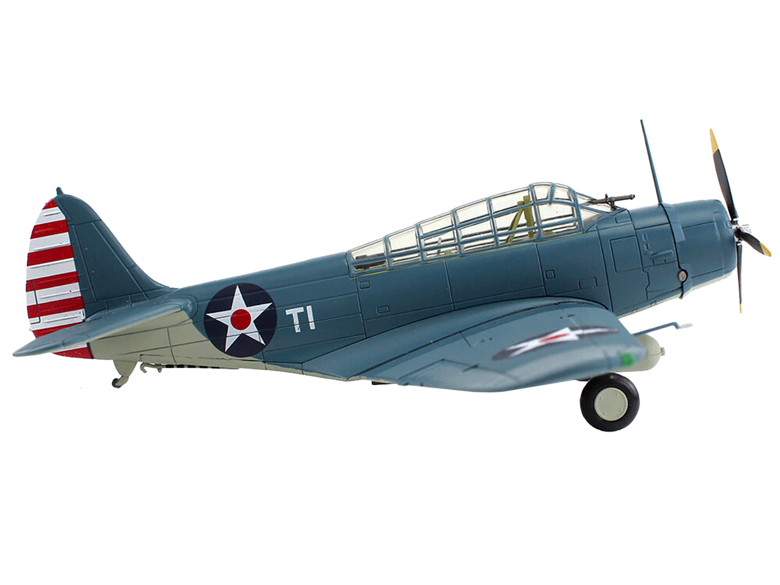 Douglas TBD-1 Devastator Bomber Aircraft "Lt. Cdr. James Brett VT-2 USS Lexington" (1942) United States Navy "SkyMax Models" Series 1/72 Diecast Model by Hobby Master - image 2