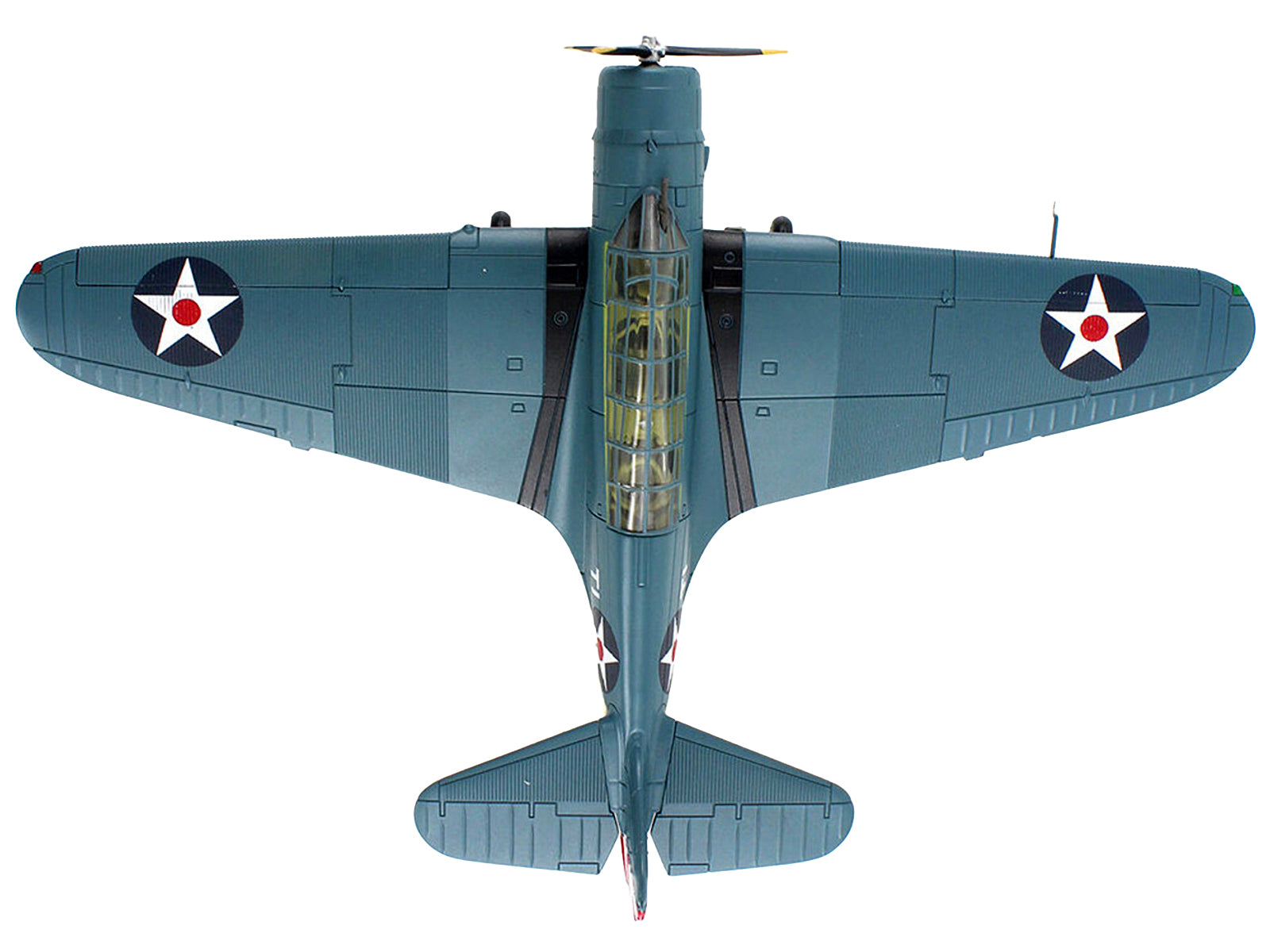 Douglas TBD-1 Devastator Bomber Aircraft "Lt. Cdr. James Brett VT-2 USS Lexington" (1942) United States Navy "SkyMax Models" Series 1/72 Diecast Model by Hobby Master - image 3