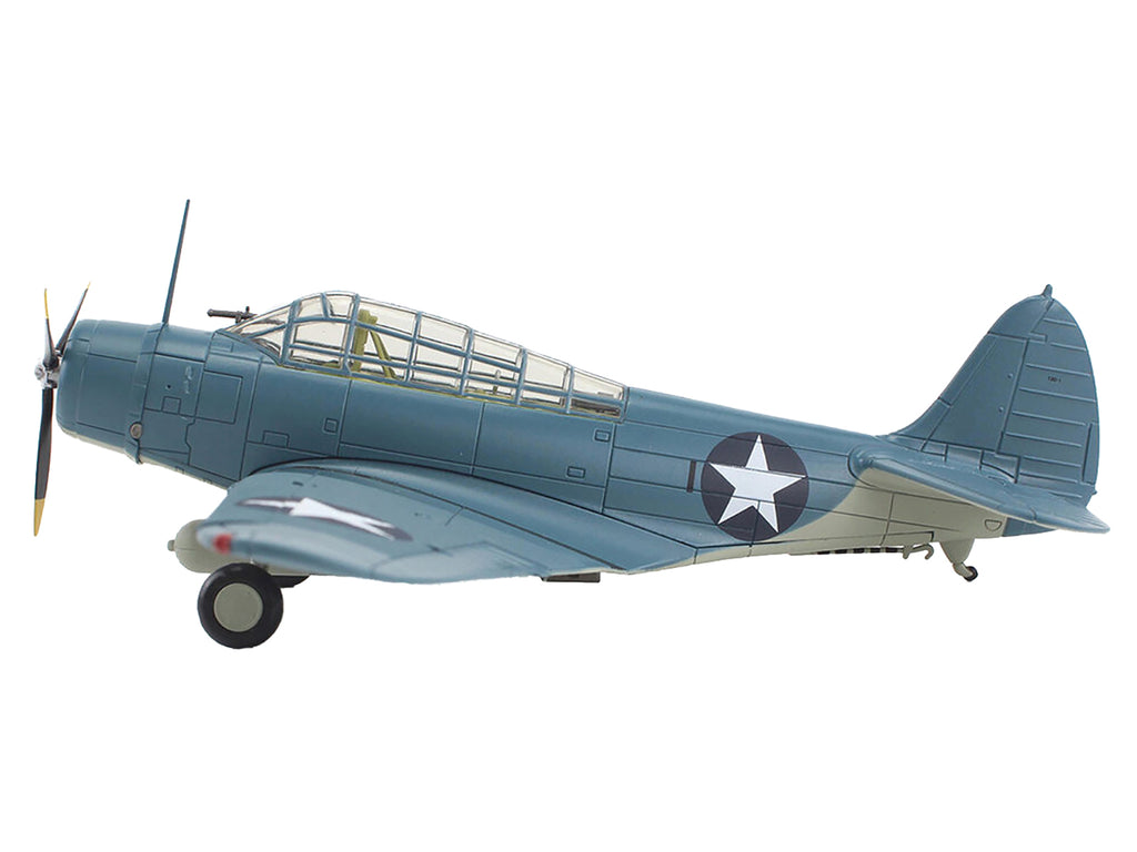 Douglas TBD-1 Devastator Bomber Aircraft "Battle of Midway Lt Cdr EE Lindsey VT-6 USS Enterprise" (1942) United States Navy "SkyMax Models" Series 1/72 Diecast Model by Hobby Master - image 2