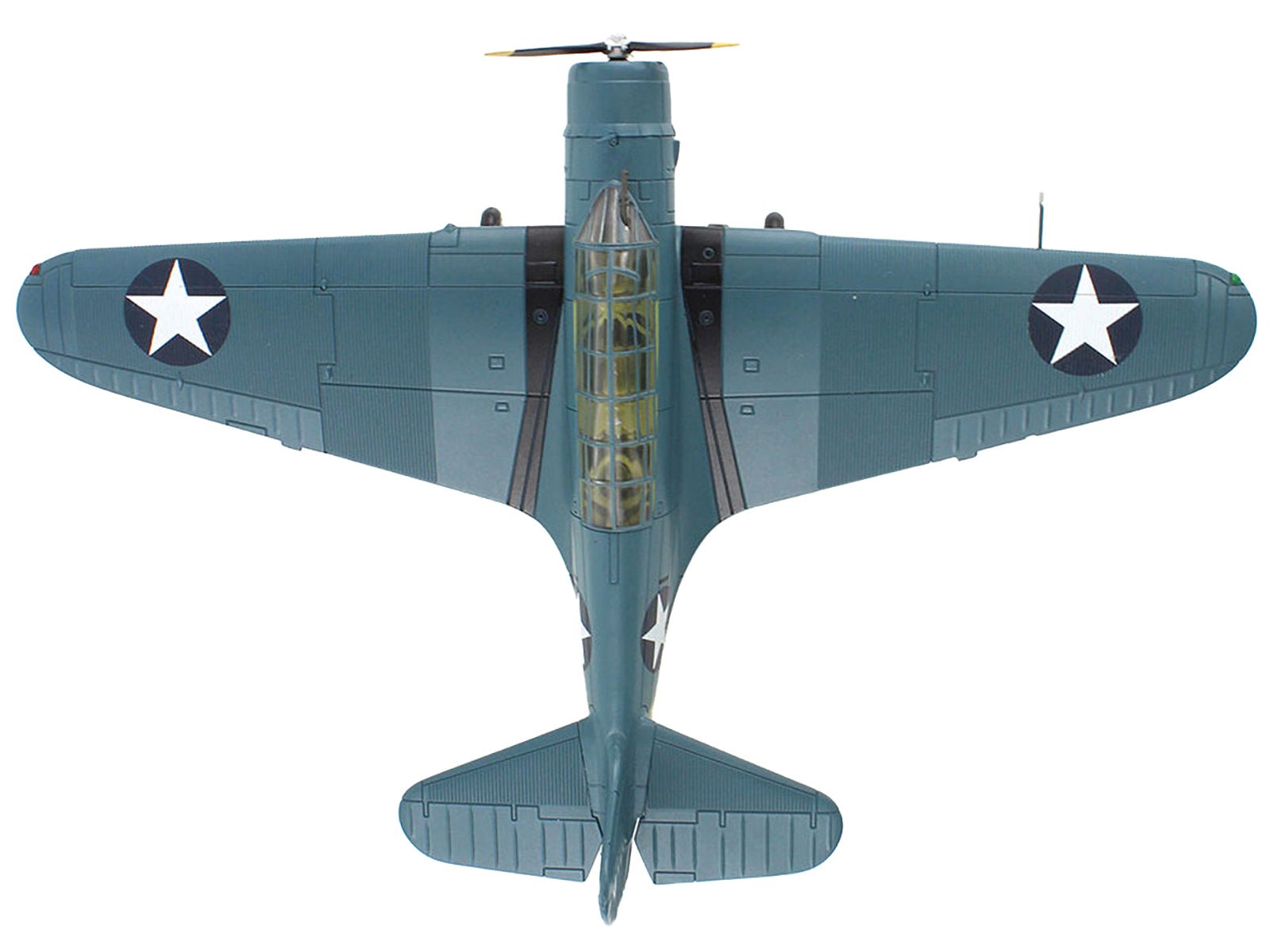 Douglas TBD-1 Devastator Bomber Aircraft "Battle of Midway Lt Cdr EE Lindsey VT-6 USS Enterprise" (1942) United States Navy "SkyMax Models" Series 1/72 Diecast Model by Hobby Master - image 3
