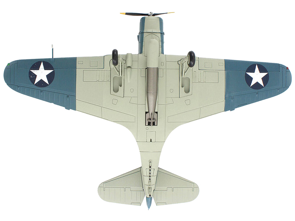 Douglas TBD-1 Devastator Bomber Aircraft "Battle of Midway Lt Cdr EE Lindsey VT-6 USS Enterprise" (1942) United States Navy "SkyMax Models" Series 1/72 Diecast Model by Hobby Master - image 4