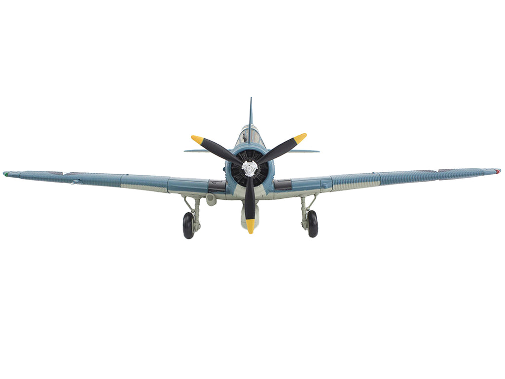 Douglas TBD-1 Devastator Bomber Aircraft "Battle of Midway Lt Cdr EE Lindsey VT-6 USS Enterprise" (1942) United States Navy "SkyMax Models" Series 1/72 Diecast Model by Hobby Master - image 5