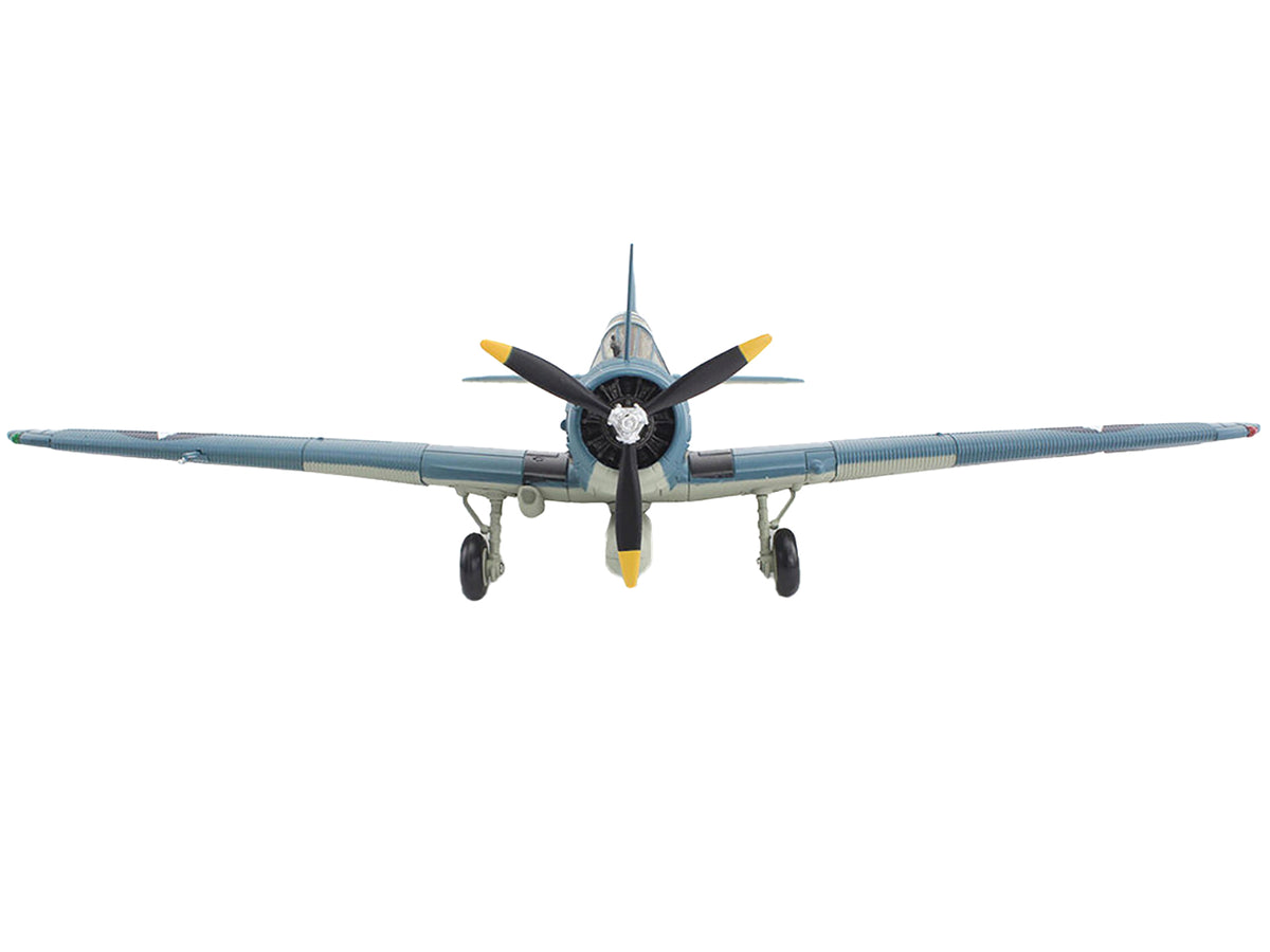 Douglas TBD-1 Devastator Bomber Aircraft "Battle of Midway Lt Cdr EE Lindsey VT-6 USS Enterprise" (1942) United States Navy "SkyMax Models" Series 1/72 Diecast Model by Hobby Master - image 5