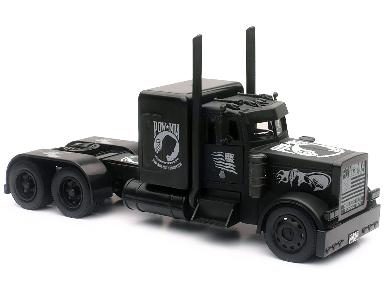 Peterbilt Custom Truck Black Out "POW-MIA You Are Not Forgotten" 1/32 Diecast Model by New Ray - image 2