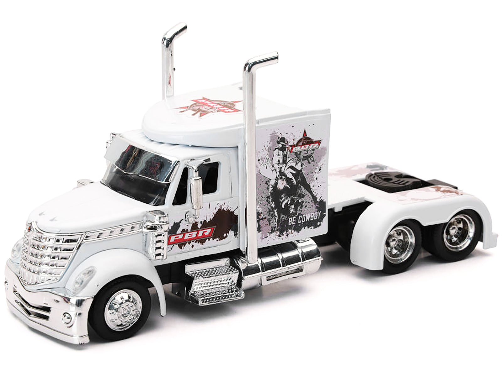 International Lonestar Truck Tractor White "PBR Professional Bull Riders" 1/43 Diecast Model by New Ray - image 2