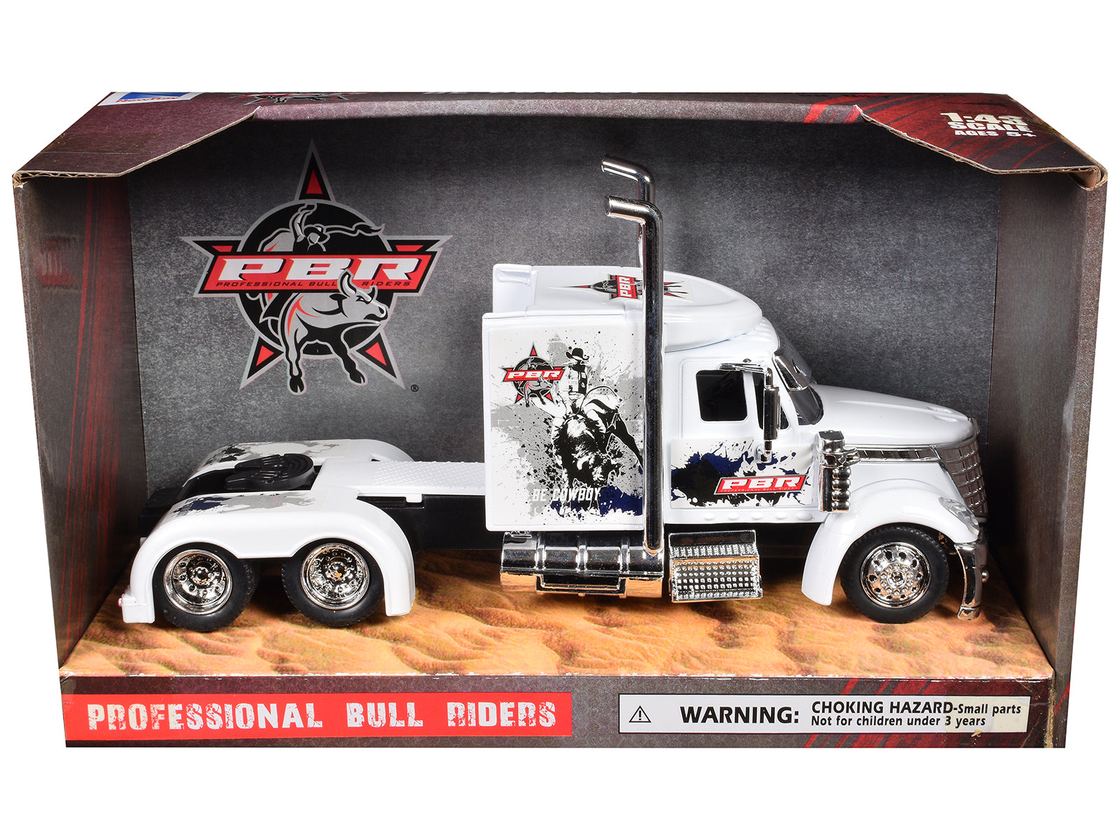 International Lonestar Truck Tractor White "PBR Professional Bull Riders" 1/43 Diecast Model by New Ray - image 3