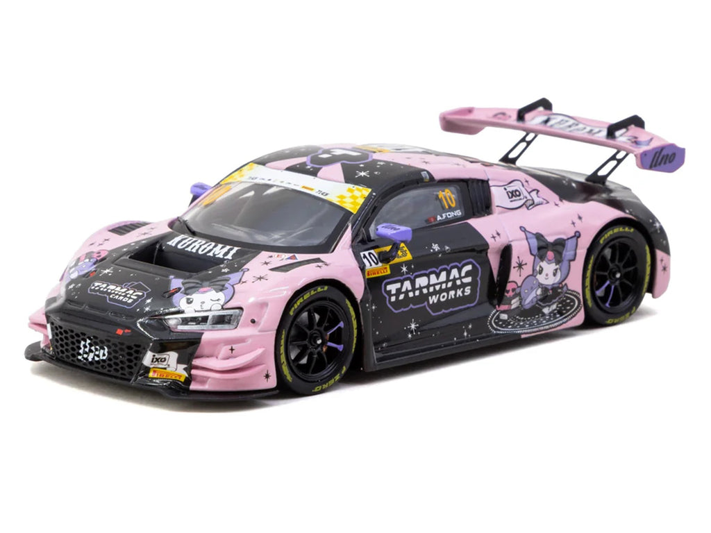 Audi R8 LMS GT3 evo II #10 Adderly Fong "Uno Racing Team - Kuromi" "Macau GT Cup - FIA GT World Cup" (2024) with A4 Poster "Hobby43" Series 1/43 Diecast Model Car by Tarmac Works - image 2